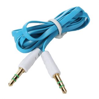 3.5mm (male) to 3.5mm (male) Audio Jack Plug Stereo Aux Lead Wire Cable Blue