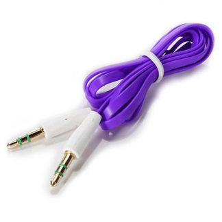 3.5mm (male) to 3.5mm (male) Audio Jack Plug Stereo Aux Lead Wire Cable Purple