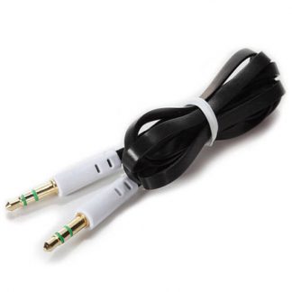 3.5mm (male) to 3.5mm (male) Audio Jack Plug Stereo Aux Lead Wire Cable Black