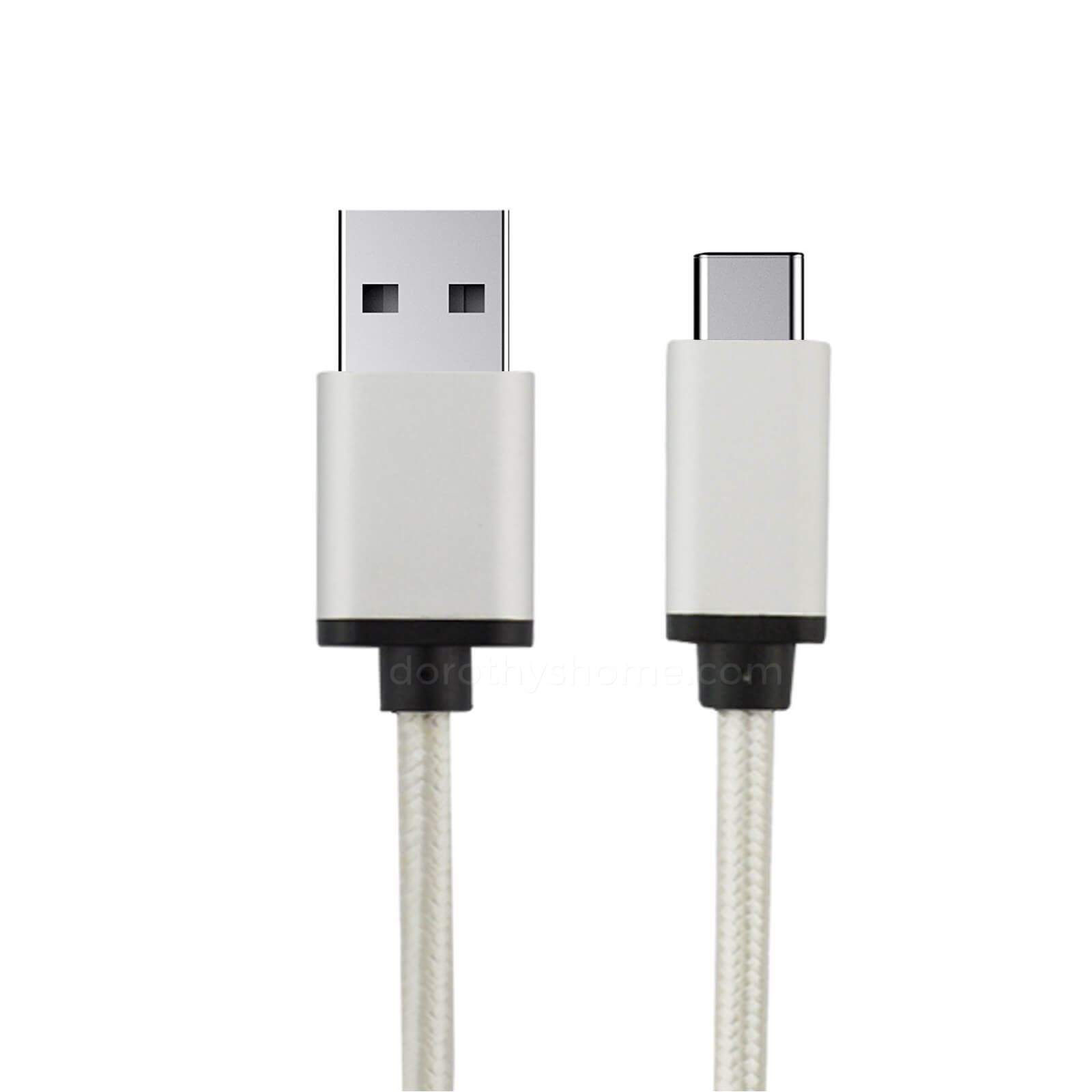Asus Z500M, Z580CA Tablet USB-A(Reversible Type-A) to USB-C(Type C) Charge 'n Sync Laptop PC Car Charger Silver Cord Wire Lead Cable