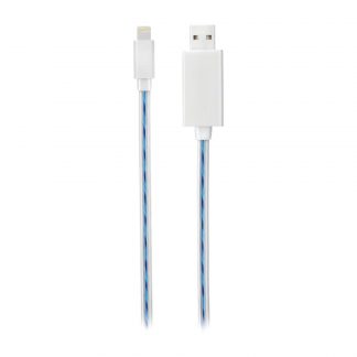 Flowing Lights iPhone 7 Plus, 6S, iPad Pro & iPod Lightning Charger/Laptop LED Wire Lead Cable
