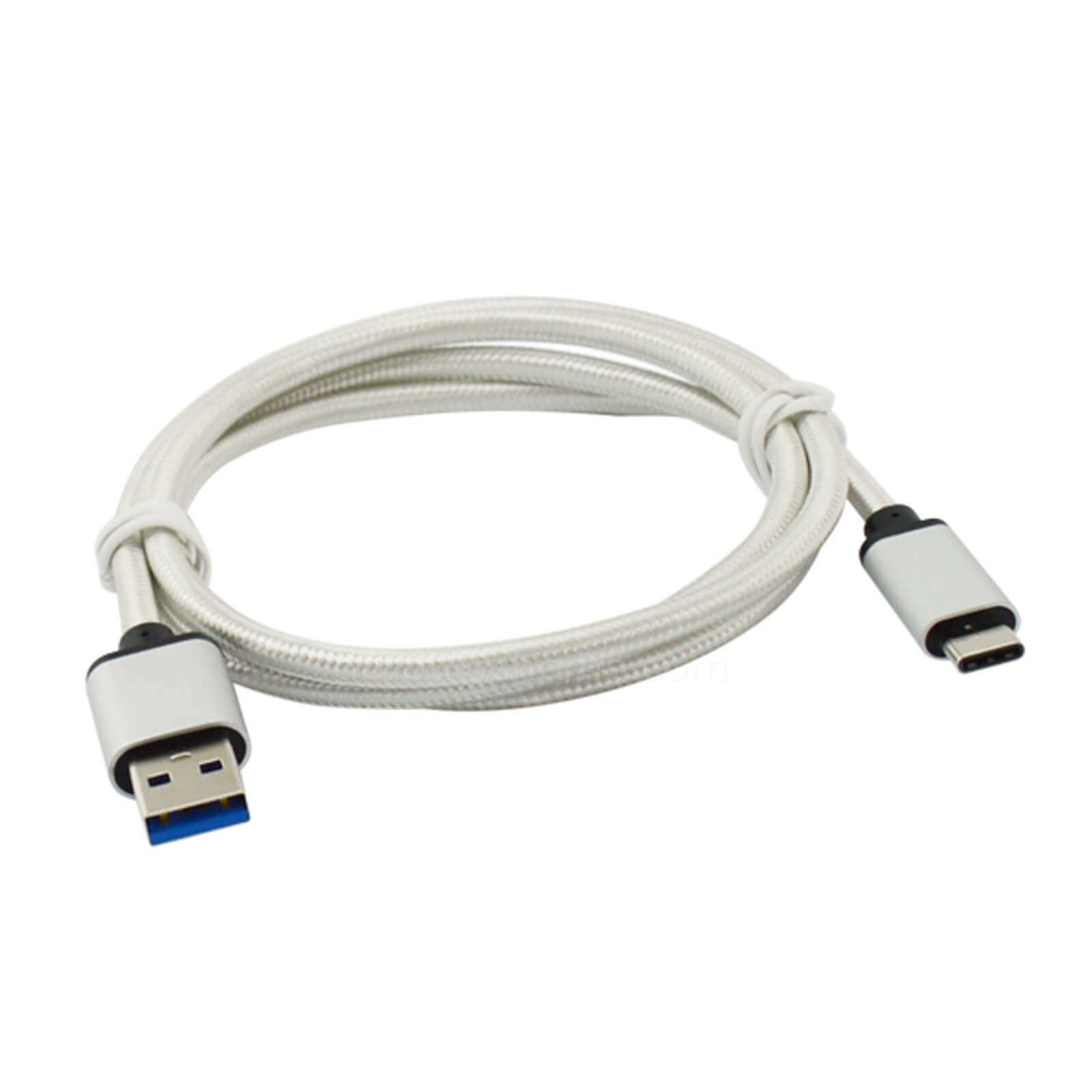Meizu PRO 5, MX6 Smartphone USB-C to USB-A Charging Fast Charge ‘n Sync Data Laptop PC Silver 2m Lead Wire Cable