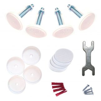 Pressure Fit Baby Safety Stairs Gate Screws/Bolts with Locking Nut, Wall Guards/Cups & Sticky Pads Spare Part Accessories - 25 piece Kit