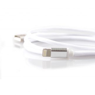 Premium iPhone 7 Plus, 6S, SE, iPad Air 2 / Mini 4, 3 & iPod Touch / Nano USB Laptop Charger/Data Lightning Lead Wire Cord Cable - Silver/White