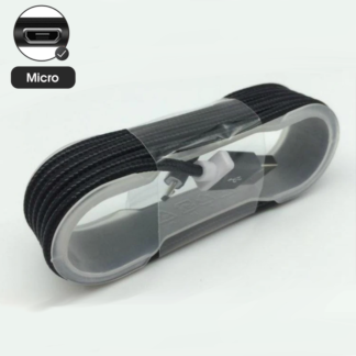 Braided 1.5m micro USB - black